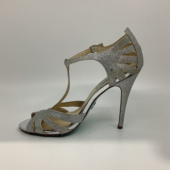 Betsey Johnson Silver Strappy Sandals - Picture 1 of 8